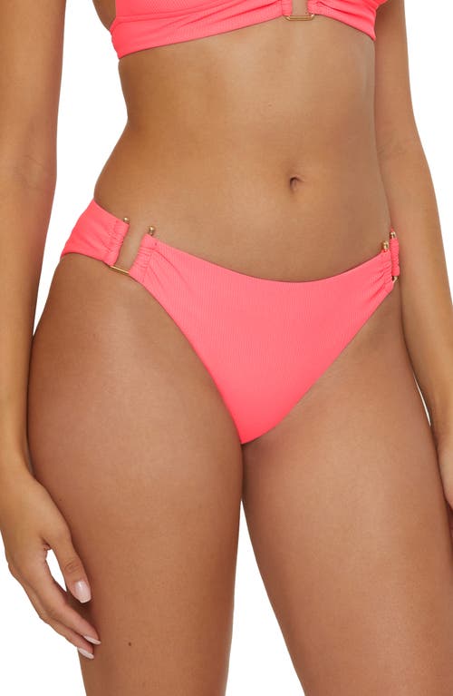 Becca Modern Edge Hipster Bikini Bottoms In Coral Reef