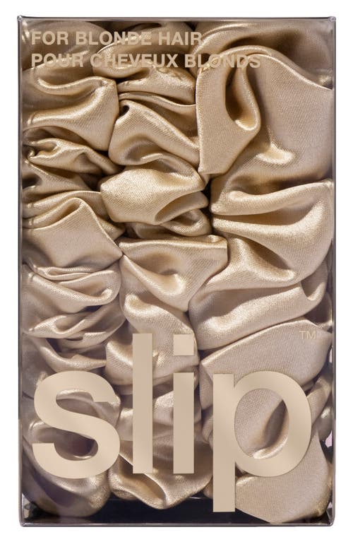 Slip 3-pack Large & Small Silk Scrunchie Set In Blonde