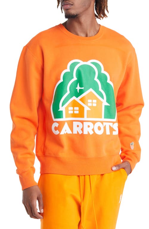 CARROTS BY ANWAR CARROTS Home Graphic Crewneck Sweatshirt in Orange