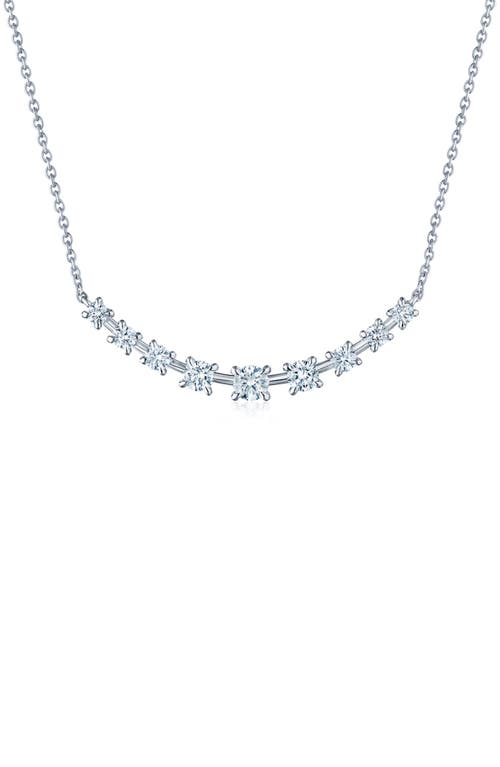 Kwiat Starry Night Curved Bar Diamond Necklace in White Gold/Clear at Nordstrom, Size 16