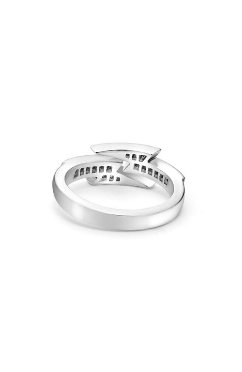 Shop Lagos Caviar Spark Lightning Bolt Diamond Ring In Silver