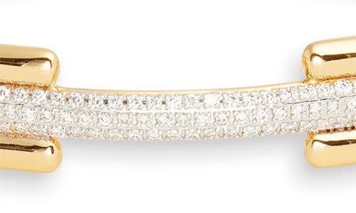 Shop Monica Vinader Lab Created Diamond Bangle In 18ct Gold Vermeil/diamond