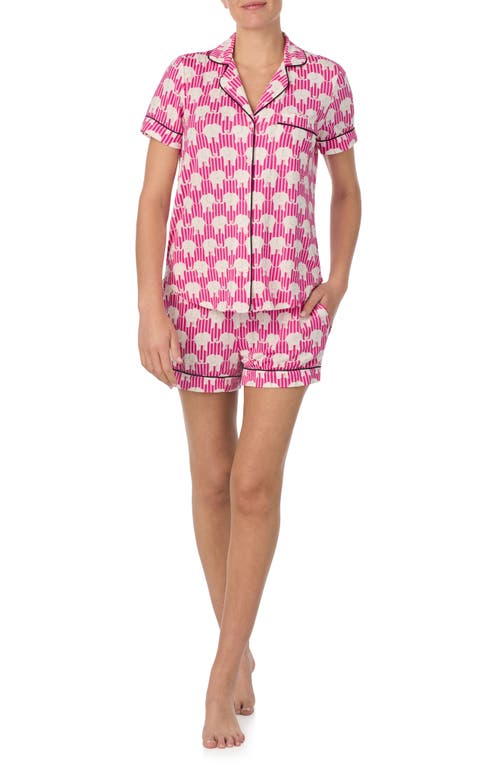 Shop Kate Spade New York Short Pajamas In Pink/white