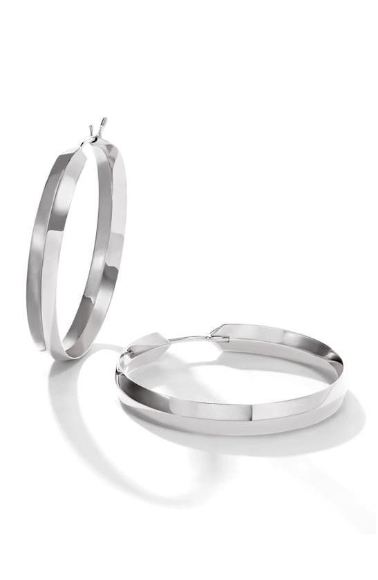 Shop Cast The Major Defiant Hoop Earrings In Silver