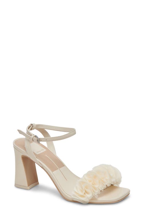 Iesha Ankle Strap Sandal in Ivory Leather