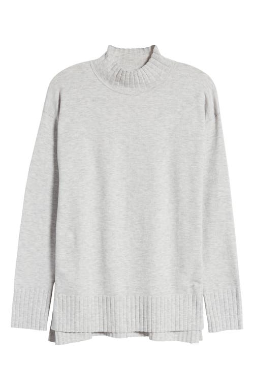 Shop Caslonr Caslon(r) Mock Neck Tunic Sweater In Grey Light Heather