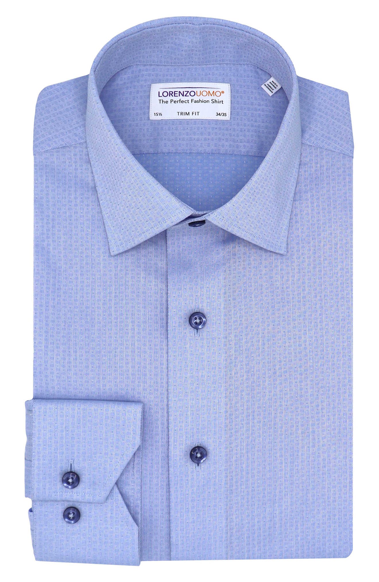 solid Textured Dress Shirt 