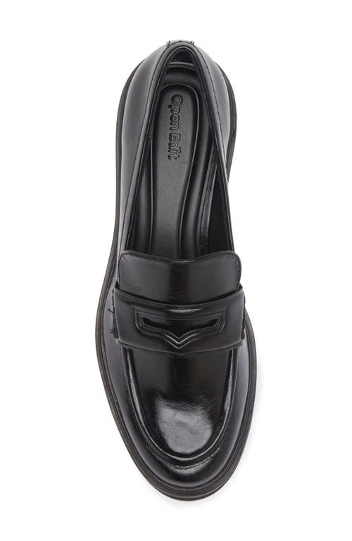 Shop Open Edit Collier Penny Loafer In Black