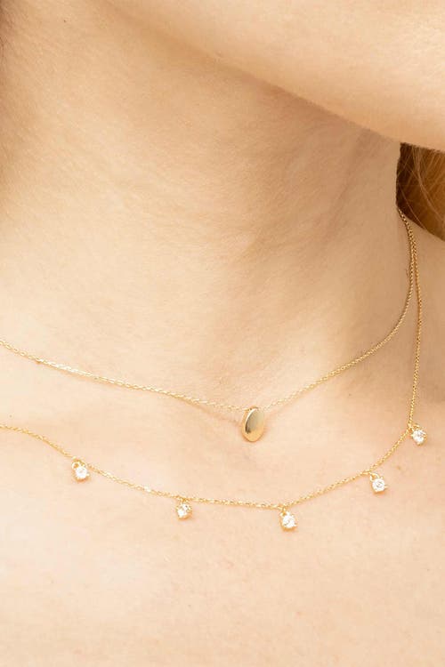 Shop Oradina 14k Yellow Gold Seeing Sparks Hanging Necklace