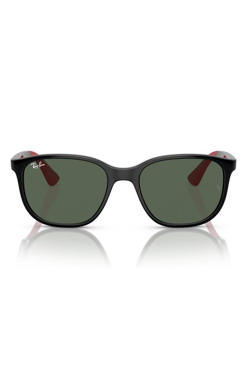 Ray Ban Ray-ban Kids' Junior 48mm Square Sunglasses In Black/rubber Red