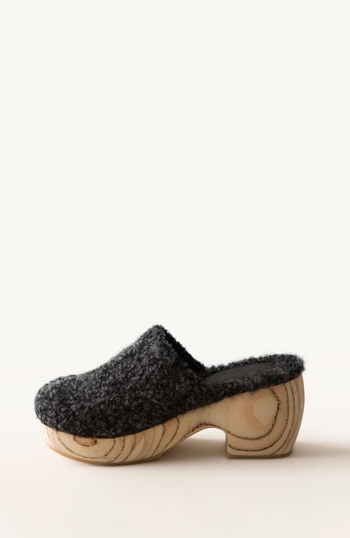 Shop Huma Blanco Celeste Clog In Charcoal Alpaca