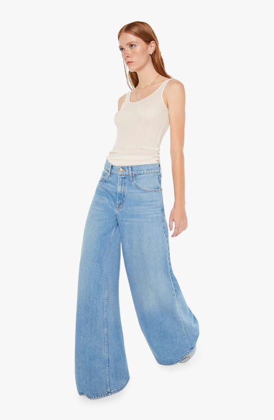 MOTHER MOTHER THE SLUNG SUGAR CONE SNEAK WIDE LEG JEANS