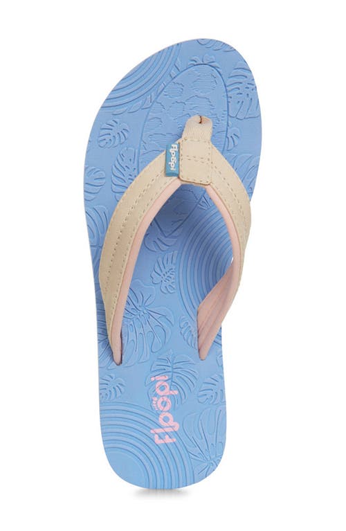 Floopi Textured Flip Flop Sandal In Blue