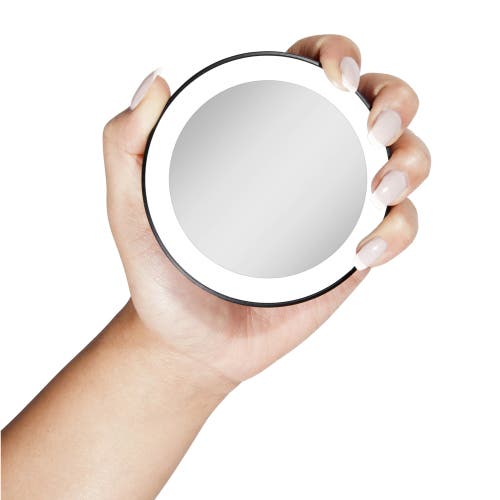 Zadro Lighted Compact Mirror With 15x Magnification & Suction Cup In Black