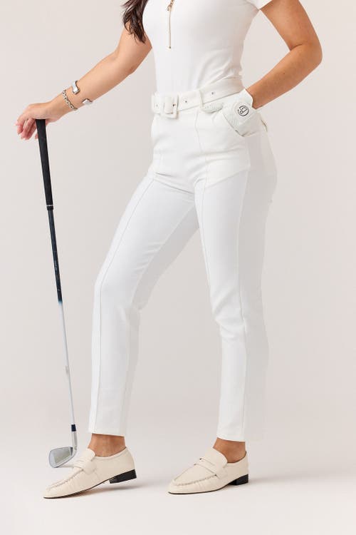 Goldie Byrd Belted Hybrid Pants In White
