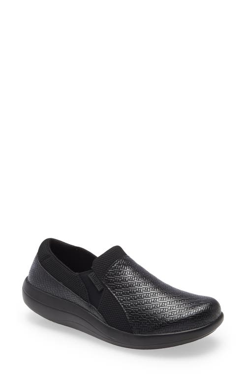 Alegria by PG Lite Alegria Duette Loafer in Black Woven Leather