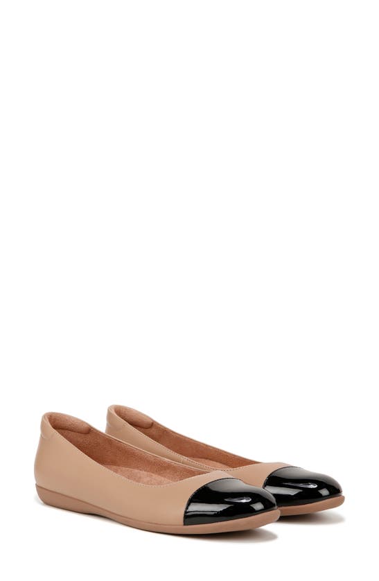 Shop Naturalizer Varali Flat In Taupe Faux Leather