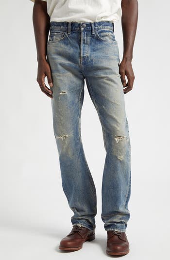 Honet - Low Waist Pocket Detail Boot Cut Jeans