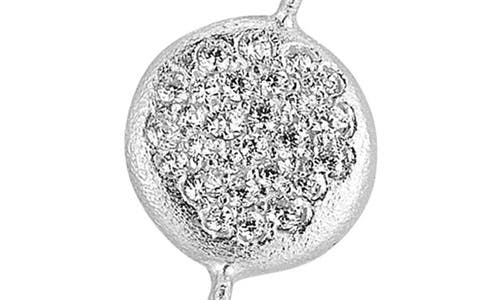 Sphera Milano Satin Button Station Necklace In Silver
