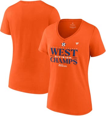 FANATICS Women's Fanatics Branded Orange Houston Astros 2023 AL West  Division Champions Locker Room V-Neck T-Shirt
