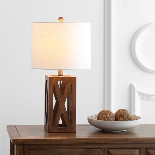 JONATHAN Y JONATHAN Y STEWART FARMHOUSE WOOD LED TABLE LAMP 