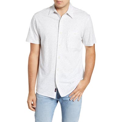 Faherty Everyday Short Sleeve Button-Up Shirt, White