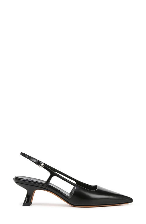Vince Bianca Slingback Pointed Toe Pump In Black