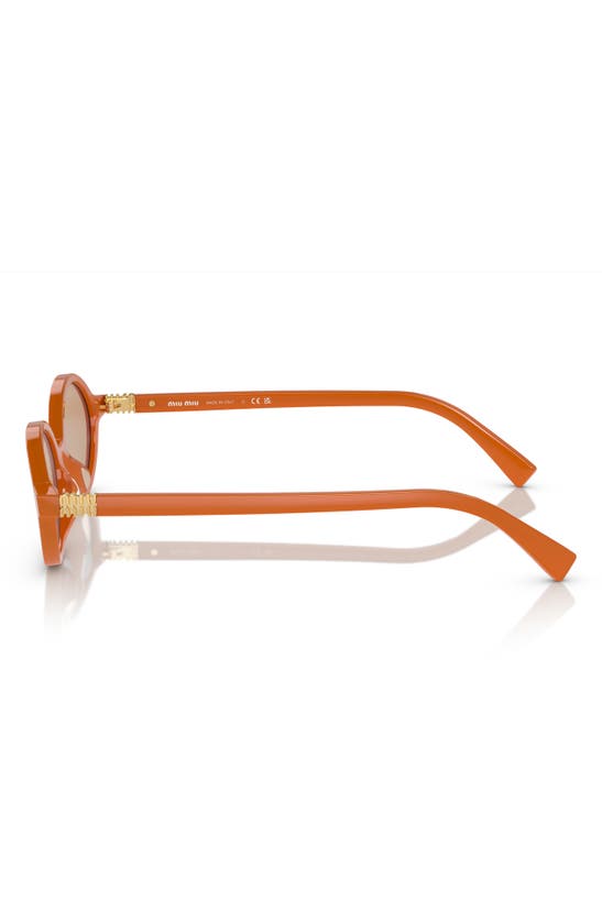 Miu Miu Eyewear Oval Frame Sunglasses In Orange