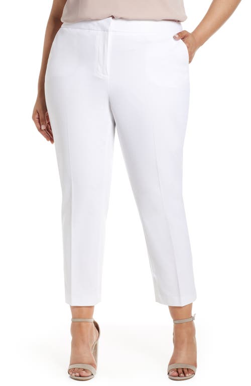 Stretch Twill Crop Pants in Ultra White