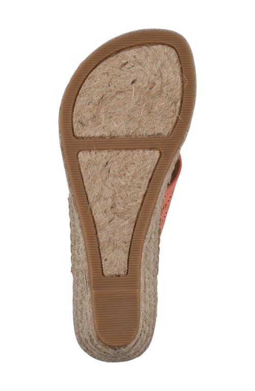 Shop White Mountain Footwear Beaux Espadrille Wedge Sandal In Aperol Spritz/smooth