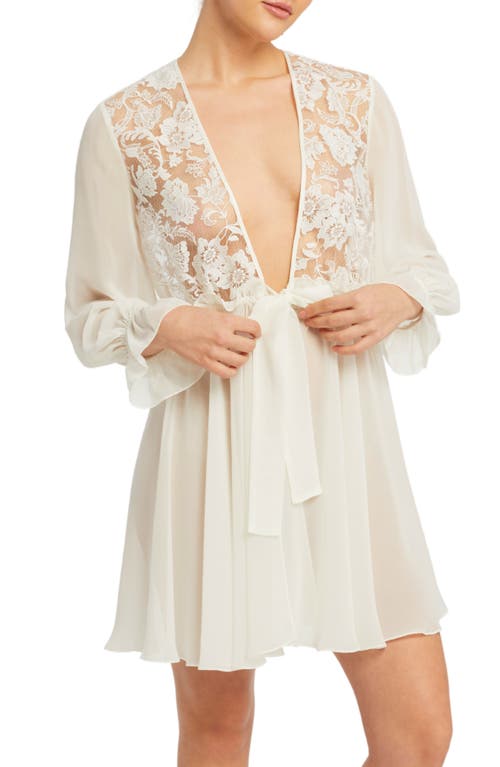 Shop Rya Collection Amalfi Embroidered Robe In Ivory