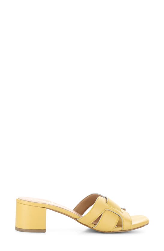 Shop Bos. & Co. Uplift Slide Sandal In Yellow Leather
