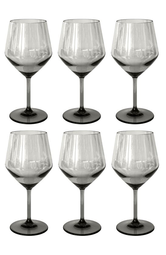 Tarhong Angle Set Of 6 Goblets In Gray