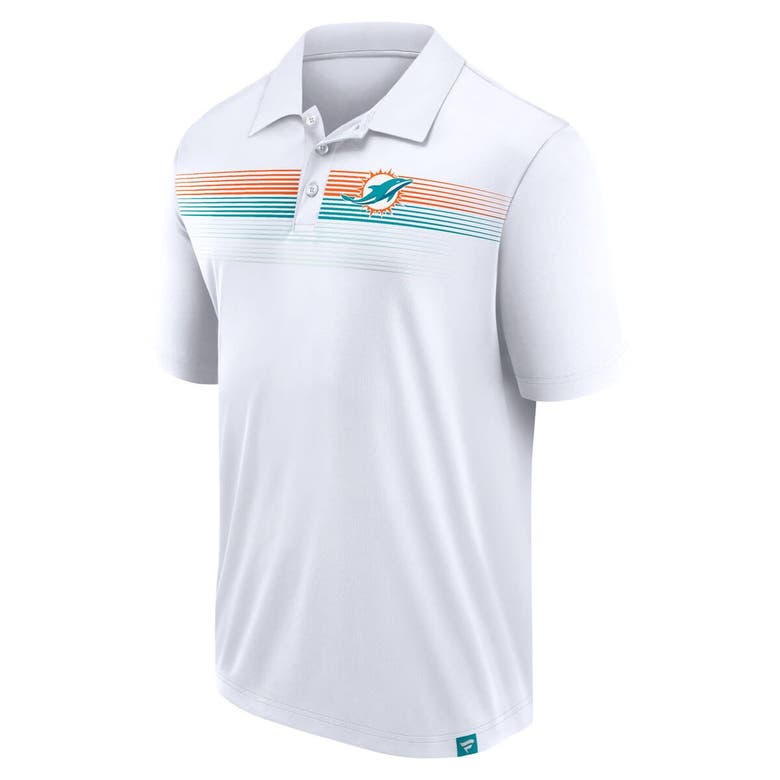 Shop Fanatics Branded White Miami Dolphins Victory For Us Interlock Polo