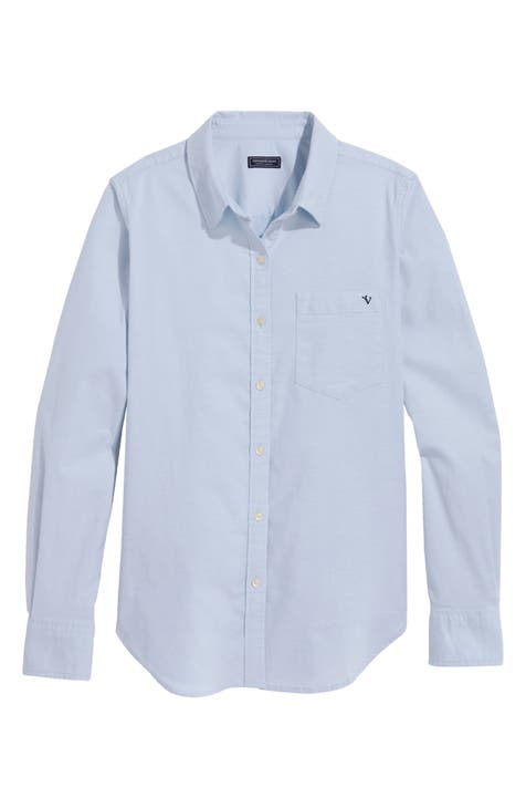 Stretch Cotton Oxford Button-Up Shirt