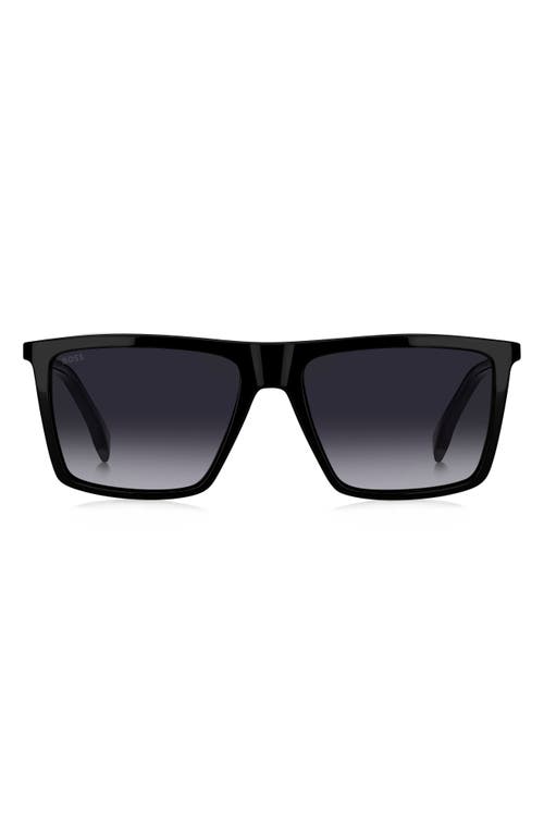 BOSS 56mm Flat Top Sunglasses in Black at Nordstrom