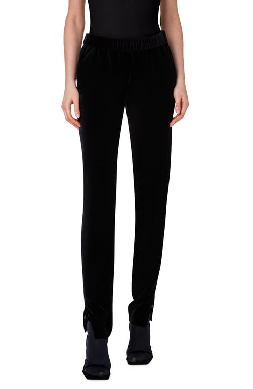 Akris punto Mike Velvet Pants 009 Black at Nordstrom,