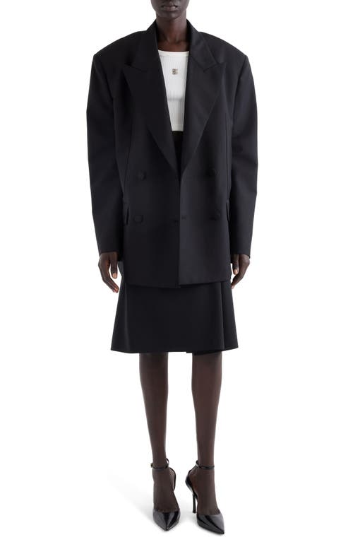 Givenchy Double Breasted Oversize Wool & Mohair Blazer Black at Nordstrom, Us