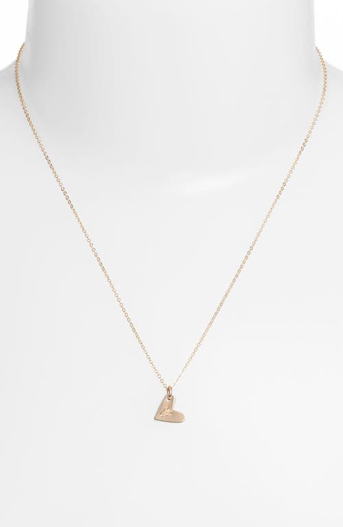 Nashelle 14k-gold Fill Initial Mini Heart Pendant Necklace In Gold/v