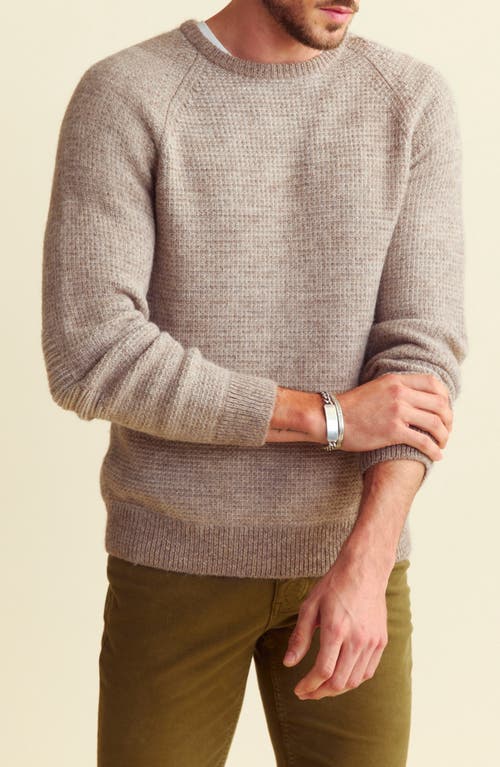 Billy Reid Lima Alpaca & Cotton Sweater in Brown Melange 