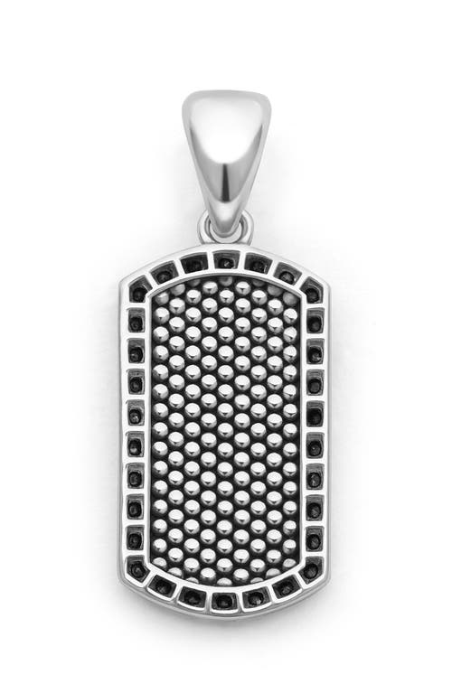 Shop Lagos Anthem Diamond Tag Amulet In Black