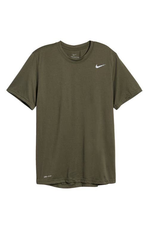 Shop Nike Legend 2.0 Dri-fit Graphic T-shirt In Cargo Khaki/matte Silver