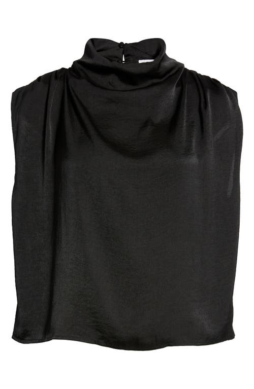 ASTR the Label Crossover Balloon Sleeve Satin Top