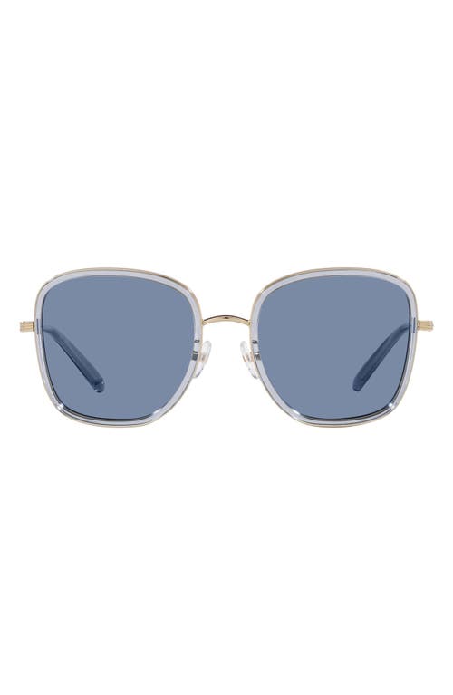 Tory Burch 53mm Square Sunglasses in Blue at Nordstrom