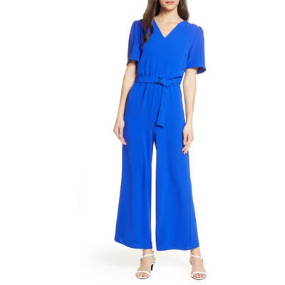 Fraiche By J Wide Leg Jumpsuit, Blue
