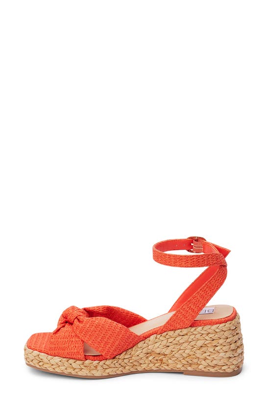 Shop Beach By Matisse Ibiza Ankle Strap Platform Wedge Sandal In Persimmon