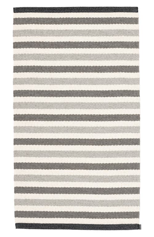 Shop Pappelina Teo Stripe Woven Indoor/outdoor Rug In Grey Tones