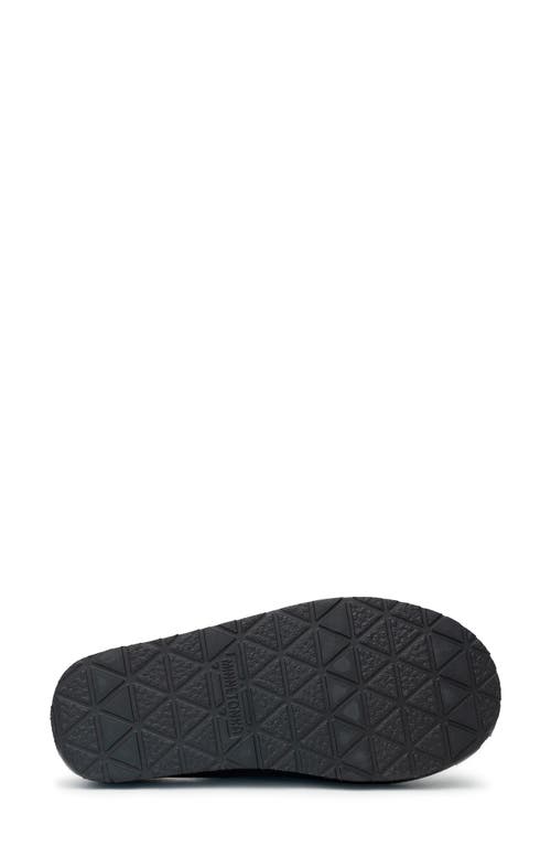 Minnetonka Café Faux Fur Scuff Slipper In Black