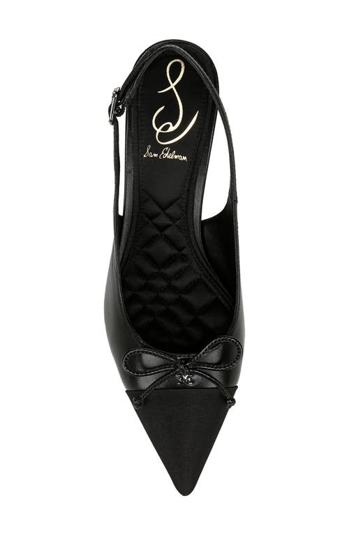 Shop Sam Edelman Willette Slingback Pointed Cap Toe Pump In Black