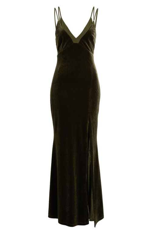 Shop Lulus Immensely Glam Open Back Mermaid Gown In Olive